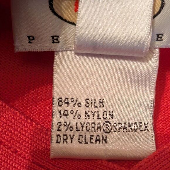 Vintage Talbots Coral Pink Stretch Silk Double Woven Strap Tank Top, LP - Picture 4 of 5